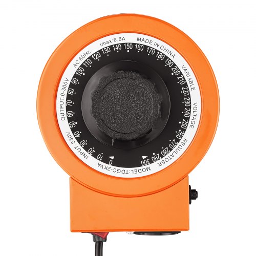 VEVOR 2000VA Stelltransformator mit variabler Spannung, 6,6 Ampere, 230 V Eingang, 0-300 V Ausgang, Wechselspannungsregler, mit LCD-Display, 4 zusätzlichen Sicherungen, für Zuhause, Industrie, Büro