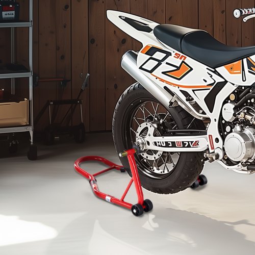 VEVOR Motorradständer Hinterradständer 385kg Heckspoolift Paddock Schwingarm Rot