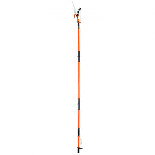 VEVOR Manuelle Stangensäge, 2,2–8,2 m ausziehbare Baumschere, scharfe Stahlklinge und Schere, hohe Äste, Astschneider mit leichten 8 Fiberglasgriffen, zum Beschneiden von Handflächen und Sträuchern