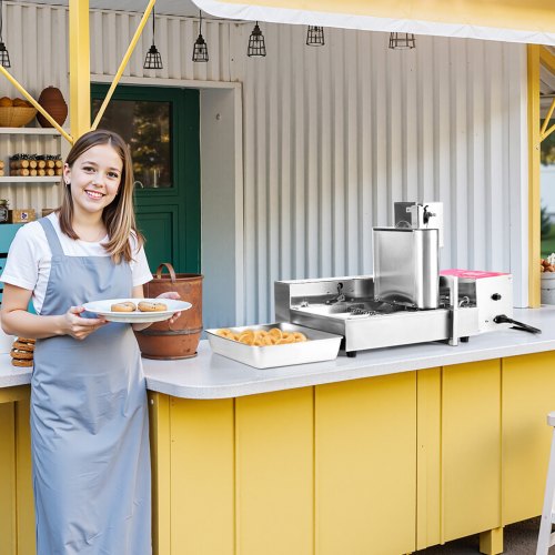 VEVOR Kommerzielle Automatische Donut Maschine Maker 4 Reihen 240 Stk./h