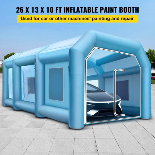 VEVOR Aufblasbare Sprühkabine Zelt 8x4x3m Aufblasbare Lackierkabine Lackierzelt Spritzkabine Großes Autozelt Partyzelt Campingzelt Luftzelt mit 2