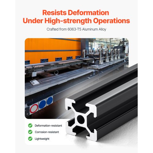 VEVOR 10er Set 2000mm Aluprofil Nutenprofil 2020 Aluminium Profil Linear Schiene