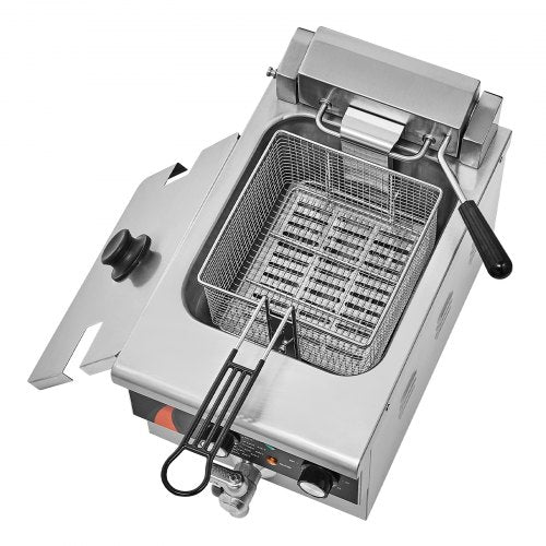 VEVOR Kommerzielle Elektrische Fritteuse 3000W 5,9L Edelstahl Upgrade 200°C