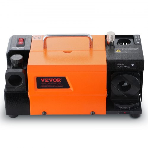 VEVOR MR-13A Bohrerschleifgerät 120 W Bohrerschleifmaschine 4500 U/min Schärfstation Stahl Bohrerschärfgerät 95-135° Einstellbarer Spitzenwinkel 11 Spannzangen Geeignet für Bohrerdurchmesser φ3–13 mm