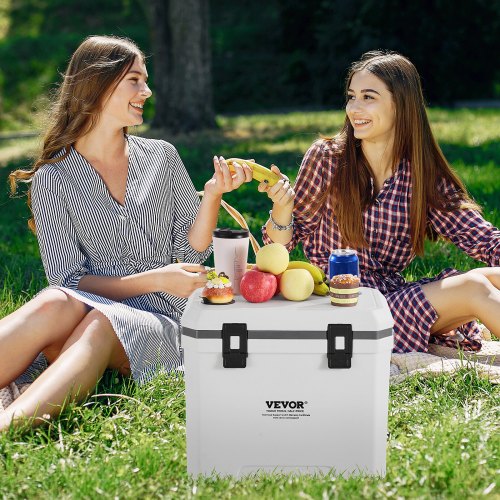 VEVOR Tragbare Kühlbox Isolierte Hartkühlbox mit Getränkehalter 38Qt