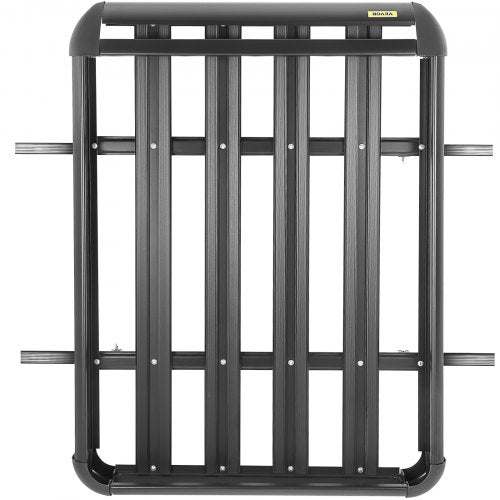 VEVOR Schwarz Aluminium Dachgepäckträger Korb, Gepäckträger 127 x 90 x 14 cm, Gepäck Fracht Träger 100 kg, Relingträger mit Bars Auto Dachträger, Relingträger Leichtes