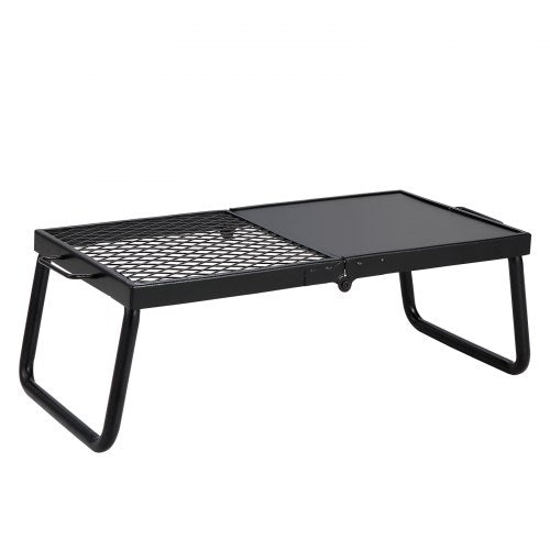 VEVOR BBQ Gills Holzkohlegrill Klappgrill Tischgrill 570 x 285 x 230 mm, 6 kg Belastbar Tragbarer Reisegrill Outdoor Campinggrill 300 ℃, Grillgitter + Grillplatte für Gartenpartys, Picknick, Terasse