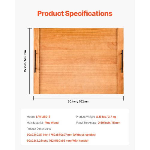 VEVOR Nudelbrett Herdabdeckung Kiefernholz Top Cover Küche Elektro Gasherd