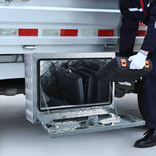 VEVOR Unterboden-Aluminium-Werkzeugkasten für LKW, 61 x 43,2 x 45,7 cm, Werkzeugaufbewahrung für Anhänger und Wohnmobile