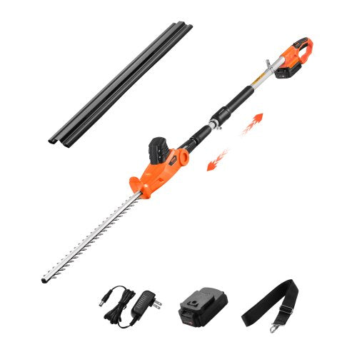VEVOR Heckenschere Akku Heckentrimmer Elektroheckenschere 1200U/min 51cm Klinge