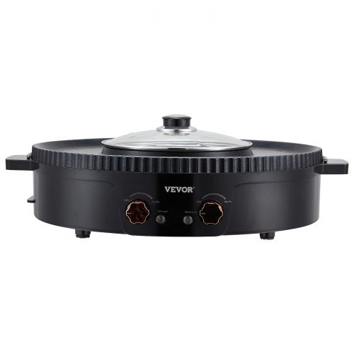 VEVOR Hot Pot mit Grill 1800W 2 in 1 Elektrischer Rauchfreier Grill BBQ Grill