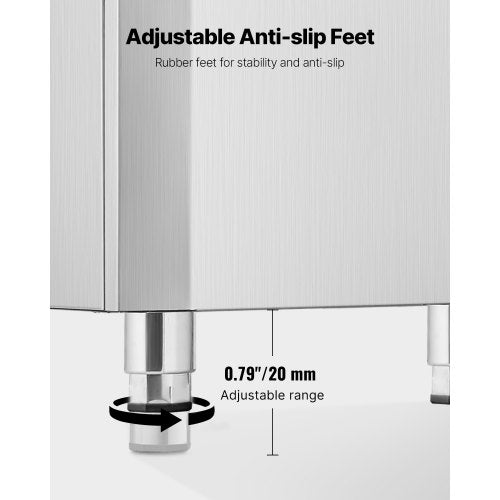 VEVOR Eisbehälter für Eismaschine Eisspender 80kg Speicherkapazität Hotels