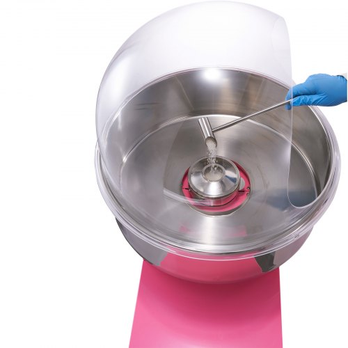 VEVOR Zuckerwattemaschine Edelstahl Zuckerwattegerät 1kW Rosa Kommerziell