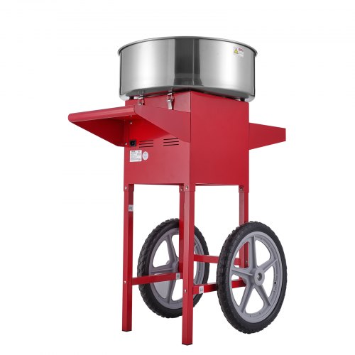 VEVOR Elektrische Zuckerwattemaschine mit Wagen, 1000 W kommerzielle Zuckerwattemaschine mit Edelstahlschüssel, Zuckerschaufel &amp; Schublade, Perfekt für Zuhause, Kindergeburtstage, Familienfeiern
