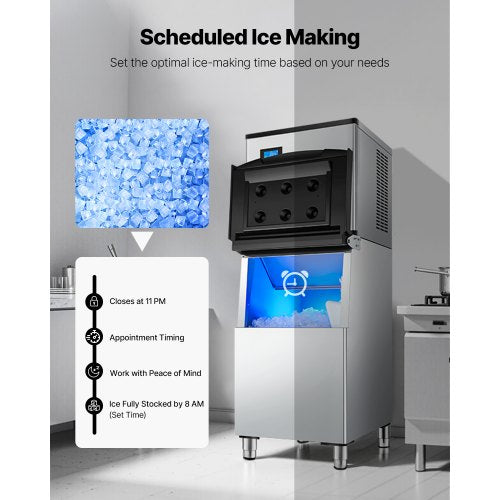 VEVOR Eismaschinenkopf Eiswürfelmaschine Eisbereiter (nur Kopf) 227 kg/Tag
