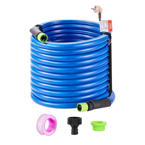 VEVOR 22,9m Beheizter Wasserschlauch Wohnmobil Trinkwasserschlauch 310W Blau