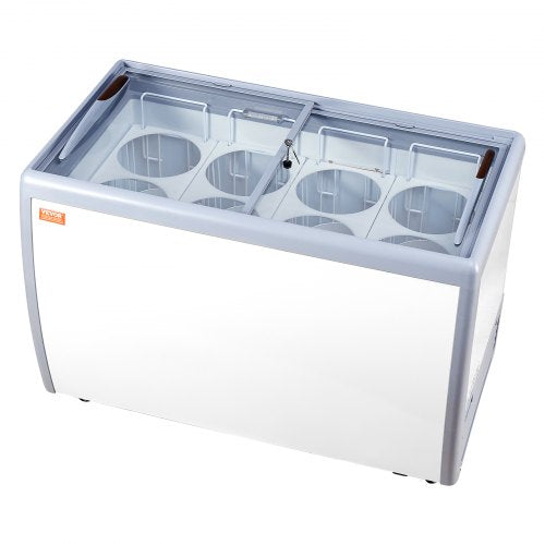 VEVOR 370L Kommerzielle Eisvitrine Gelato-Tauch-Gefrierschrank Eiscreme-Vitrine