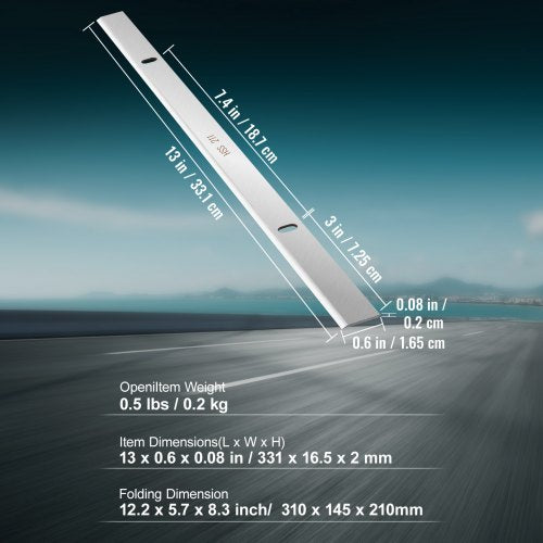 VEVOR Ersatzhobelmesser HSS Hobelmaschine 33,1x1,65x0,2cm Streifenhobelmesser Geeignet für ca.32 &amp; 33cm Hobel Dickenhobel Hobelmesser 40° Neigungswinkel zum Hobeln von Holz, Bambus, Futternylon usw.