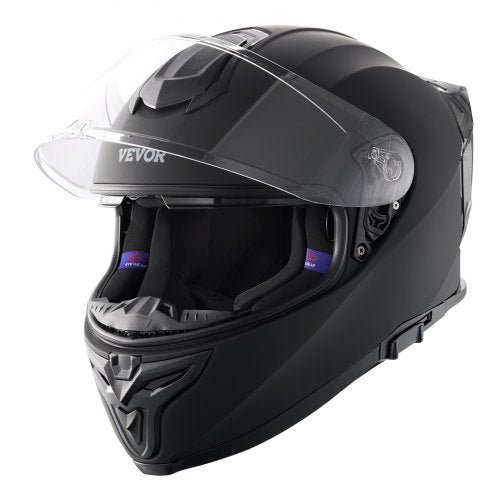VEVOR Integralhelm Motorrad Motocrosshelm Motorradhelm 61cm Schwarz Größe XL