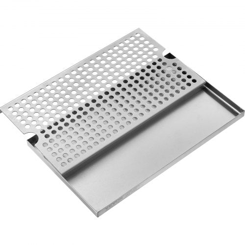 VEVOR 304  Edelstahl-Tropfschale, Bierabtropfschale mit 4 Rutschfesten Gummipads &amp; Abnehmbarer Abdeckung, 300 x 180 x 25 mm Bar-Tropfschale Geeignet für Restaurants, Bars, Küchen, Café usw.