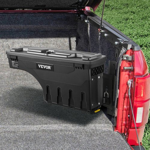 VEVOR LKW-Ladeflächen-Aufbewahrungsbox, Abschließbarer Schwenkkoffer, 25 L ABS-Radkasten-Werkzeugkasten, Wasserdicht &amp; Langlebig, Kompatibel mit Ford F-150 2015–2021 R, LKW-Ladefläche Aufbewahrungsbox