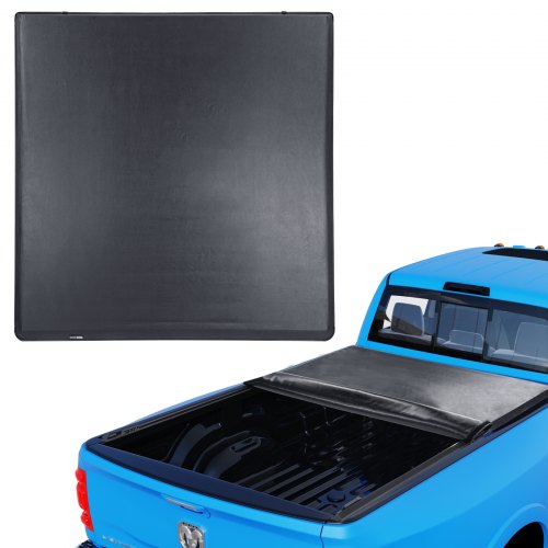 VEVOR Ladeflächenabdeckung, aufrollbare Ladeflächenabdeckung, kompatibel mit 2002-2018 Dodge Ram 1500, 2003-2024 2500 3500, 2019-2024 Classic, für 6,4 x 5,5 Fuß große Ladefläche, weiches PVC-Material