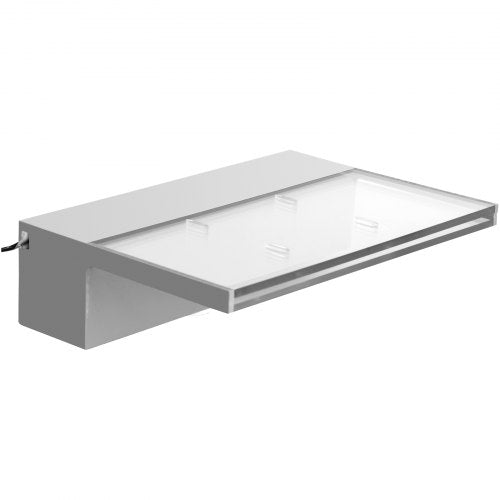 VEVOR Schwallduschen Wasserfall 30 x 8 x 21 cm Schwalldusche Pool und Bachlaufsets 5 m Netzkabel für Garden Wand Mauer Gabione Teich
