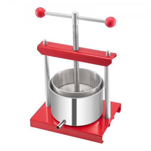 VEVOR Obstweinpresse Manuelle Presse Weinherstellung 3L Edelstahl Apfelpresse