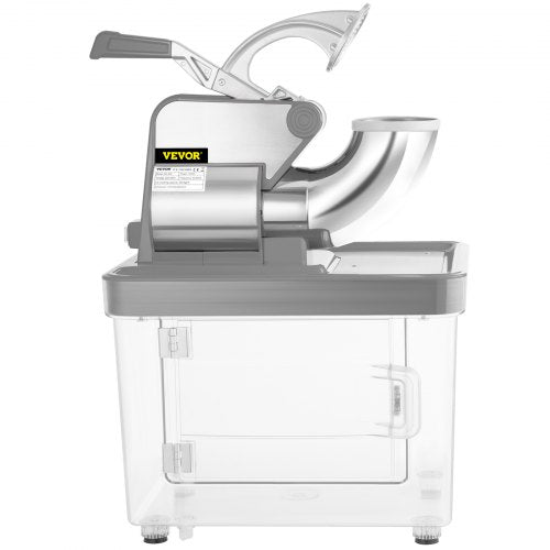 VEVOR Eiscrusher 3000 W Smoothie Maker Maschine mit Eisspeicherkapazität 34 L Silbriger Smoothie Mixer Edelstahl Maschine mit Doppelschneidkopf und