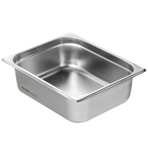 VEVOR 8 x Hotelpfannen Gastronormbehälter Edelstahl 1/2-Größe 326x266x102mm
