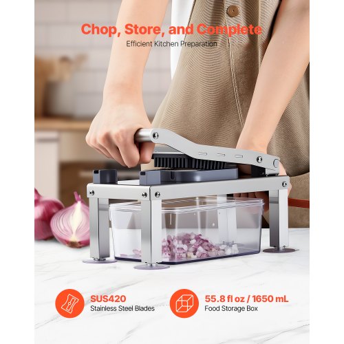 VEVOR Gemüseschneider Multischneider Set Lebensmittel-Veggie-Chopper 8 Klingen