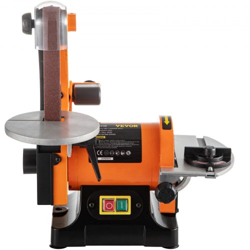 VEVOR Bandschleifmaschine 25,4 x 760 mm Riemen Band und Scheiben Schleifmaschine 178 x 126 mm Bandtisch Bandschleifmaschine 178 x 126 mm Scheiben-Tisch