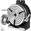VEVOR Teilapparat Rundtisch 200mm Rundteiltisch Horizontal Vertikal Teilkopf Teilapparat schwenkbar zum Fräsen und Bohren
