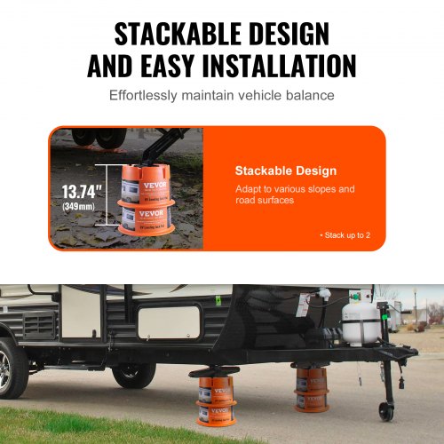 VEVOR Trailer Jack Block 2000LBS RV Reisezubehör Stabilisatorständer 2er-Pack