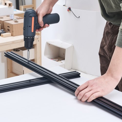 VEVOR 4er Set Aluprofil 1000mm Nutenprofil 2040 Aluminium Linear Schiene
