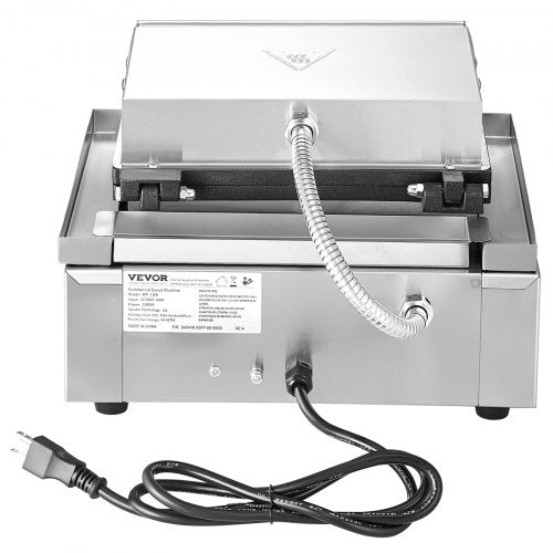 VEVOR Elektrischer Donutmaker, 1550 W Kommerzielle Donutmaschine mit Antihaftbeschichtung, 12-Loch-Waffelmaschine mit Doppelseitiger Heizung für 12 Donuts, für Restaurants und den Heimgebrauch