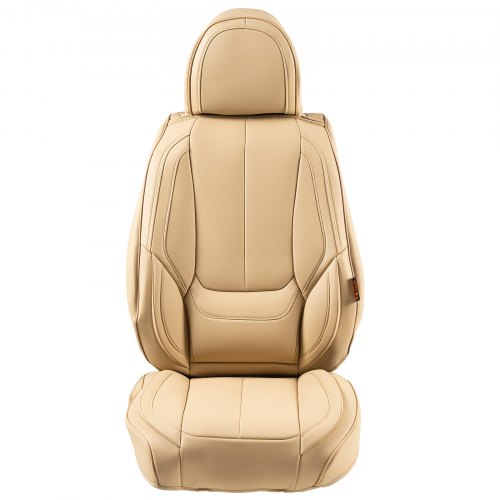VEVOR Sitzbezüge, Universal-Autositzbezüge für Vordersitze, 6-teiliger Kunstleder-Sitzbezug, vollständig geschlossenes Design, abnehmbare Kopfstütze und Airbag-kompatibel, Autos, Lkws, SUVs