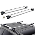 VEVOR Dachträger Universal Dachgepäckträger Auto Alu Querträger 90 kg Tragkraft, für erhöhte Seitenschiene mit Lücke, passend Innenabstand des Dachbalkens 19-113cm, Rohrdurchmesser 28-68 mm