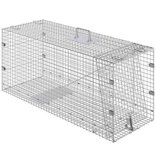 VEVOR Käfigfalle für lebende Tiere, 127 x 50 x 66 cm, humane Katzenfalle für Katzen, Eichhörnchen, Mäuse