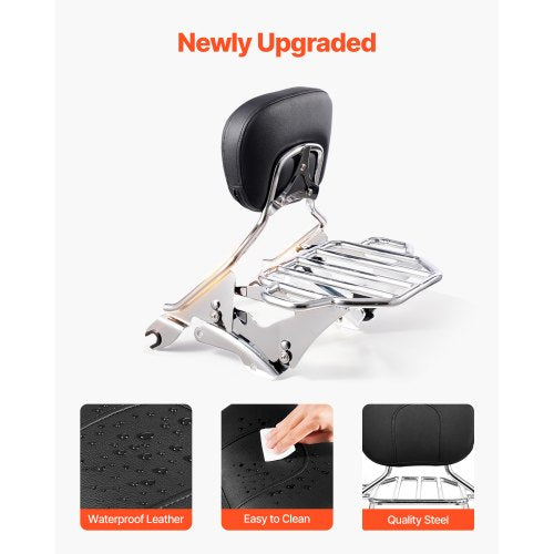 VEVOR Motorrad Rückenlehne Sissy Bar für Harley-Davidson Touring Modellen