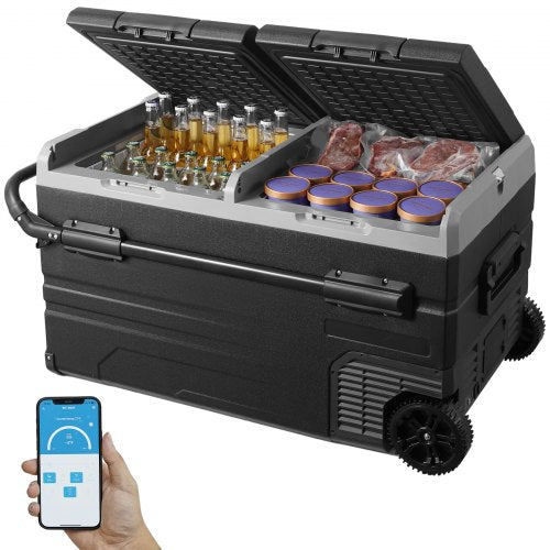 VEVOR Tragbarer Autokühlschrank Gefrierfach Kompressor 115L Dual Zone Camping