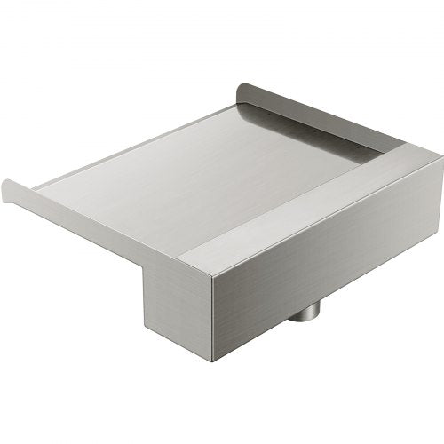VEVOR Wasserfall Schwalldusche Pool aus Edelstahl Wasserfall Fontäne 30 x 26 x 8 cm Schwallbrause 37 mm Wassereinlass Schwalldusche