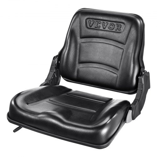 VEVOR Universal Traktorsitz aus PVC-Kunstleder und Polyurethanschaum Traktor Schleppersitz mit verstellbarer Rückenlehne und Mikro-Sicherheitsschalter Treckersitz Fahrersitz 160–340mm Schlitz