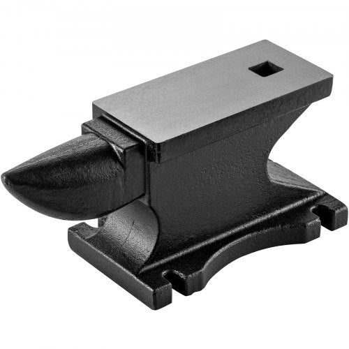 VEVOR Schmiedeamboss Gusseisen Amboss robuster Hornamboss Schmiedewerkzeug 209HB mit Einzelhorn &amp; quadratisches Loch 55 lbs/25 kg Schwarz 21,8x10,4 cm breite Arbeitsplatte für Metallschmiede