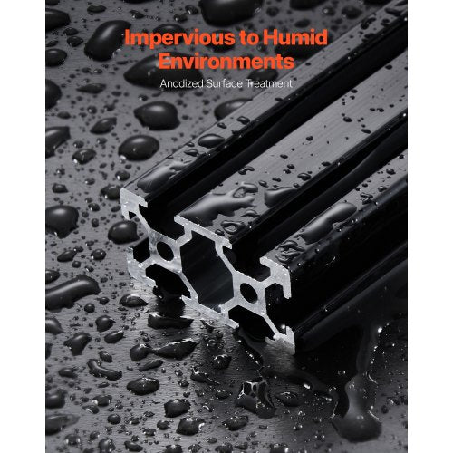 VEVOR 4er Set Aluprofil 1000mm Nutenprofil 2040 Aluminium Linear Schiene