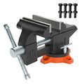 VEVOR Schraubstock Amboss 240° drehbar 1,5-4,5 cm Spannweite Werkbankschraubstock