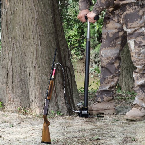 VEVOR PCP-Handpumpe, 4-stufig, 30 MPa 4500 PSI Hochdruck-PCP-Luftgewehr-Füllbügelpumpe mit Öl-Feuchtigkeitsfilter-Manometer, Edelstahl für Luftgewehre, Tauchflaschen, Paintball-Füllreifen