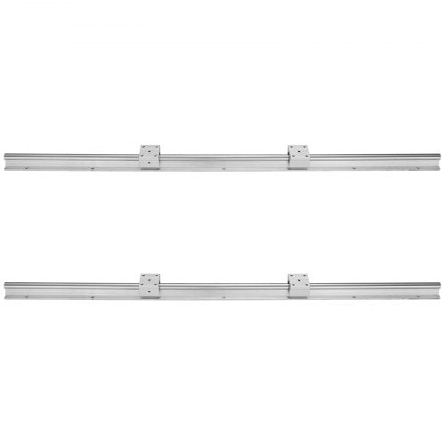 VEVOR Linearführungsschienen-Set, SBR25 1200 mm, 2 Stück 47,2 Zoll/1200 mm SBR25 Führungsschienen und 4 Stück SBR25UU Gleitblöcke, Linearschienen und Lagersatz für automatisierte Maschinen, DIY-Projek