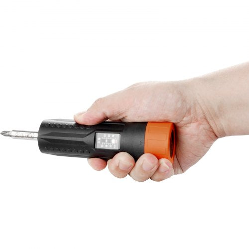 VEVOR 1/4-Zoll-Antriebs-Drehmomentschraubendreher-Schlüsselsatz, 1,13–7,91 Nm Drehmoment-Einstellbereich, 1 in-lb-Schritte Drehmomentschraubendreher, Schraubendreher-Bohrer-Set mit Sichtfenster