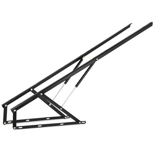 VEVOR Bett Lift Springaufbeschlag Bett 152 cm Lang, Bettbeschlag aus Stahl, Schwarz Hydraulische Bett Lift up Scharnier 60 kg Ladekapazität für Schlafsofas oder Betten mit einer Größe von 1,5 x 2 m